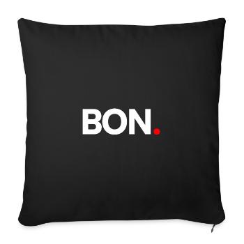 BON | Réaction humour minimaliste - Coussin et housse de 45 x 45 cm - noir - Devant