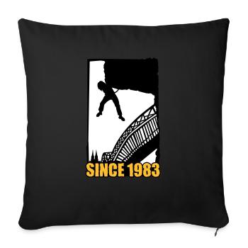 Montez Cologne Hohenzollern pont - Coussin et housse de 45 x 45 cm - noir - Devant