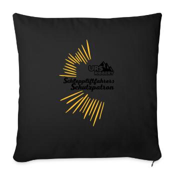 Schutzpatron Text - Sofakissen mit Füllung 45 x 45 cm - Schwarz - Vorne