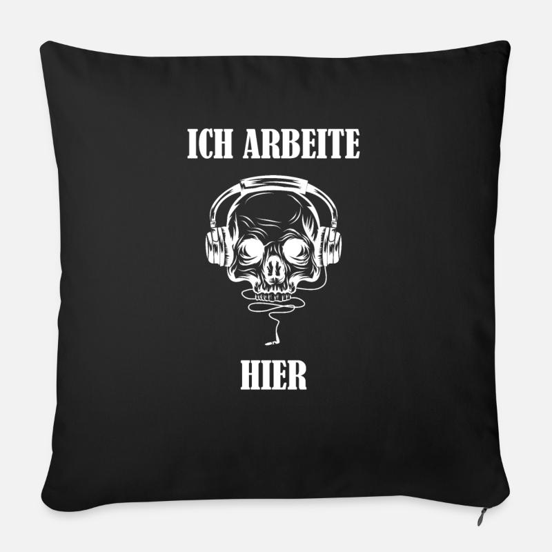 DJ - Coussin et housse de 45 x 45 cm - noir