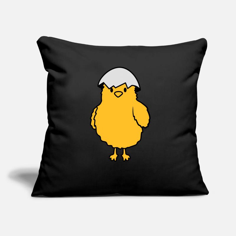 Chicks with eggshell on the head Sofa pillow with filling 45cm x 45cm