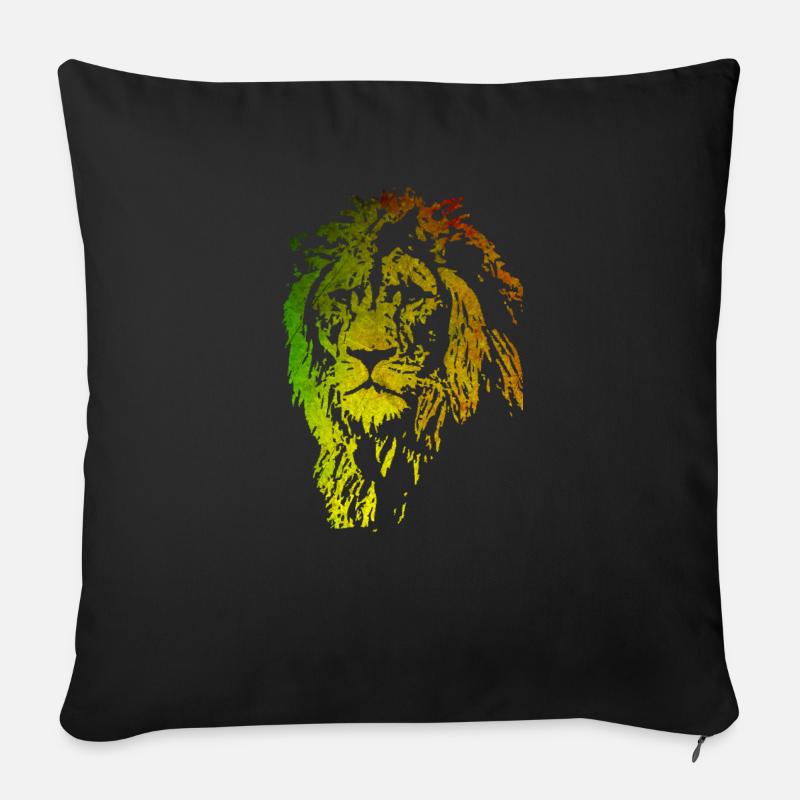 Löwe colourful metallic - Sofakissen mit Füllung 45 x 45 cm - Schwarz