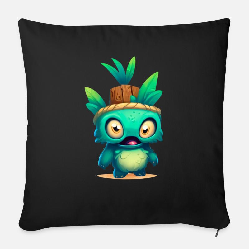 TikkiKiddy - Sofakissen mit Füllung 45 x 45 cm - Schwarz
