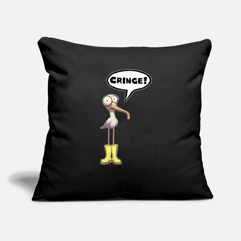 Seagull speech bubble embarrassment Sofa pillow with filling 45cm x 45cm