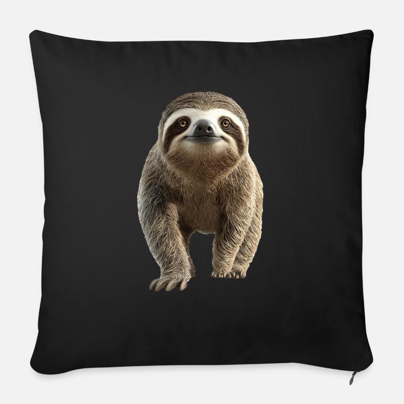 Faultier - Sofakissen mit Füllung 45 x 45 cm - Schwarz