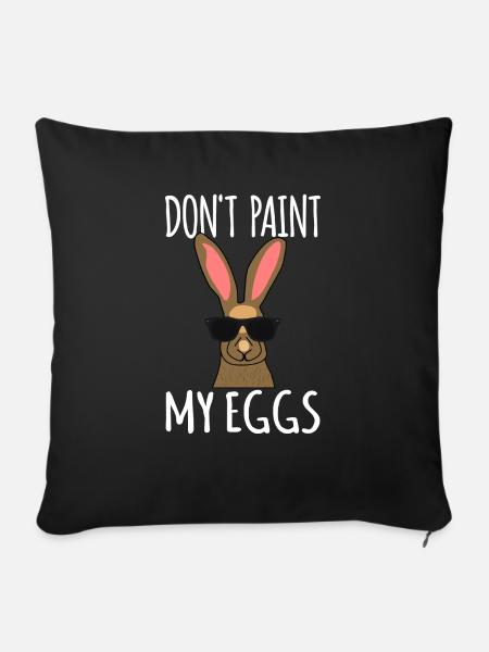 Osterhase - Sofakissen mit Füllung 45 x 45 cm - Schwarz