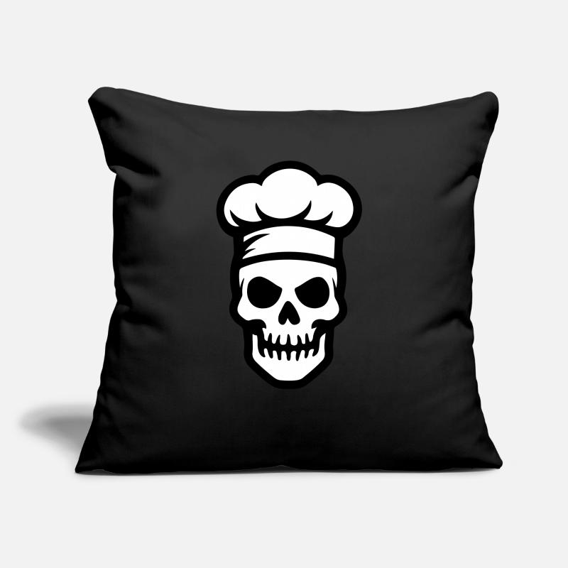 Chef Skeleton Chef Chaque de chef Coussin et housse de 45 x 45 cm