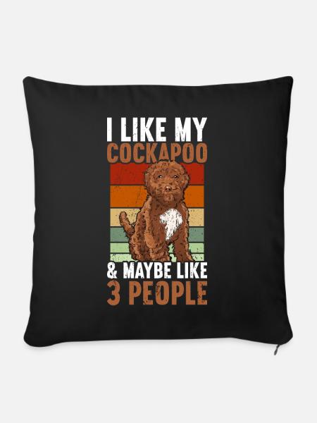 Cockapoo - Sofakissen mit Füllung 45 x 45 cm - Schwarz