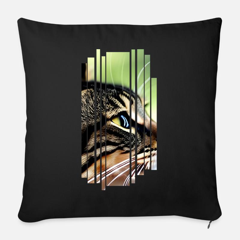 Katze Katzen - Sofakissen mit Füllung 45 x 45 cm - Schwarz