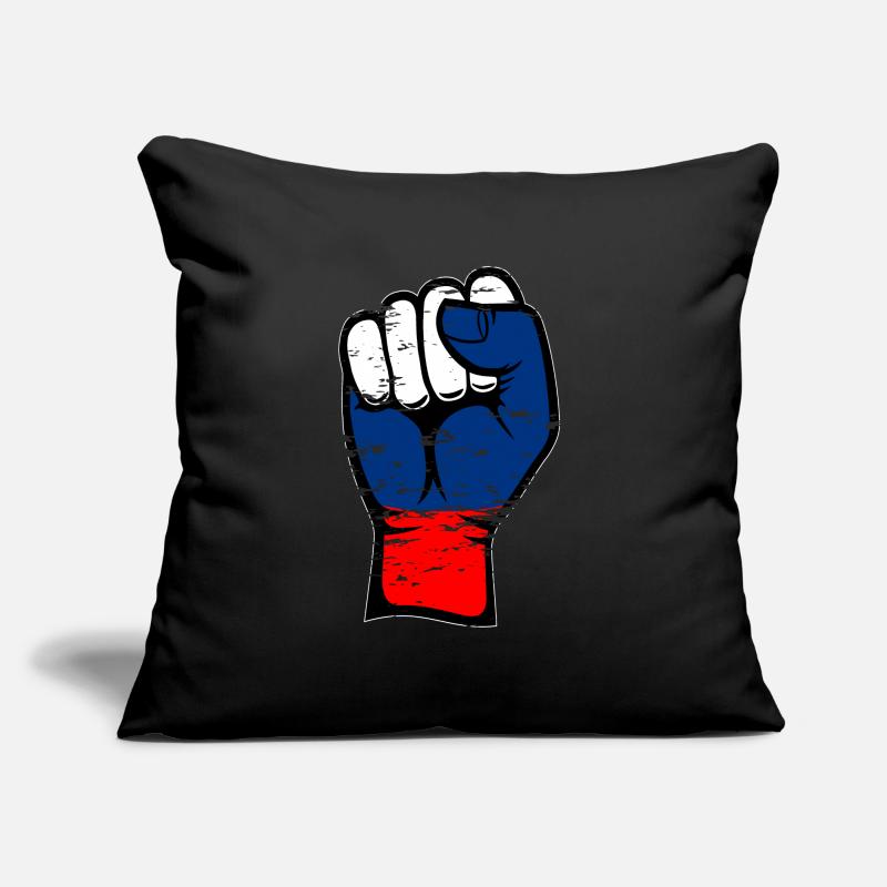 Poing de drapeau de la Russie utilisé Coussin et housse de 45 x 45 cm