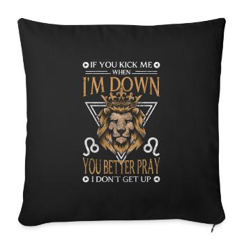 Constellation de naissance de l’horoscope - Coussin et housse de 45 x 45 cm - noir - Devant