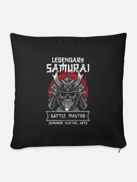 Samurai Kampfsport Katana - Sofakissen mit Füllung 45 x 45 cm - Schwarz