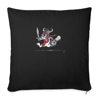 WikingerBiber # Art nord-allemand - Coussin et housse de 45 x 45 cm - noir - Devant
