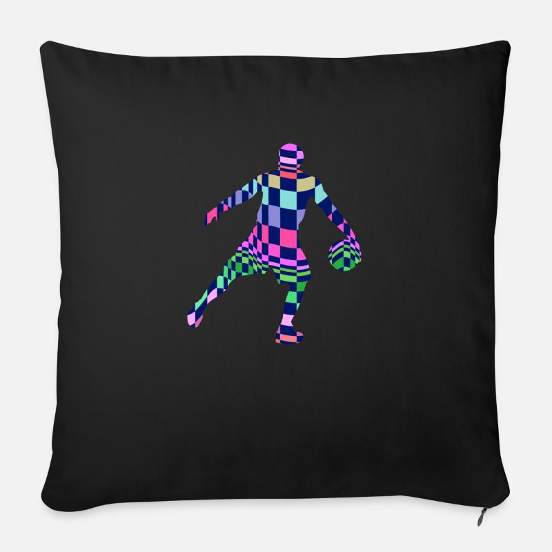 Basketteur Basketteur « Allstar coloré » - Coussin et housse de 45 x 45 cm - noir
