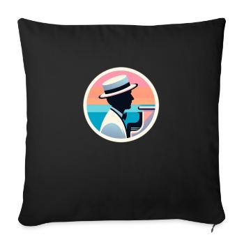 Palette Pastel Pianissimo - Coussin et housse de 45 x 45 cm - noir - Devant