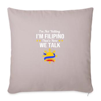 Filipino Philippines - Sofa pillow with filling 45cm x 45cm - light taupe - Front