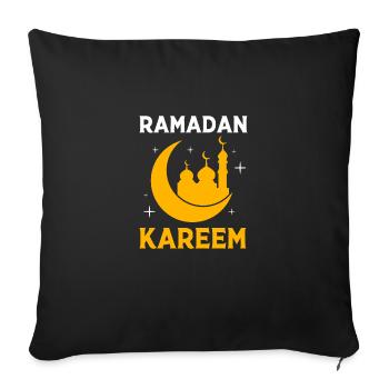 Musulman Islam Musulman Musulman Aïd Moubarak - Coussin et housse de 45 x 45 cm - noir - Devant