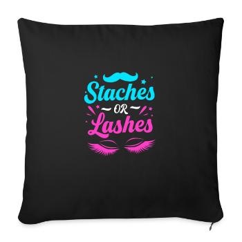 Babyshower révélatrice de sexe - Coussin et housse de 45 x 45 cm - noir - Devant