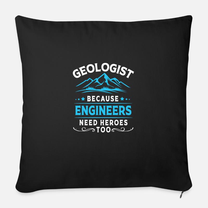 Geologe - Sofakissen mit Füllung 45 x 45 cm - Schwarz