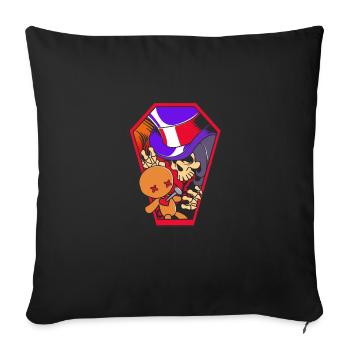 Squelette vaudou - Coussin et housse de 45 x 45 cm - noir - Devant