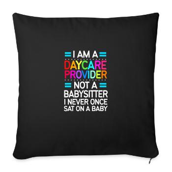Daycare Center Education Educator Educator - Sofa pillow with filling 45cm x 45cm - black - Front