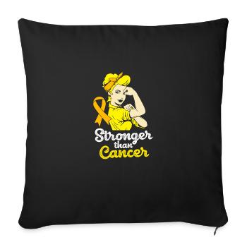 Enfant Cancer - Coussin et housse de 45 x 45 cm - noir - Devant