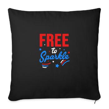 Vierter Juli Nationalfarben Nationalfeiertag USA - Sofakissen mit Füllung 45 x 45 cm - Schwarz - Vorne