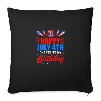 Fourth of July National Colors National Day United States - Sofa pillow with filling 45cm x 45cm - black - Front