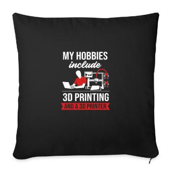 3D Printing Printing Prototype - Sofa pillow with filling 45cm x 45cm - black - Front