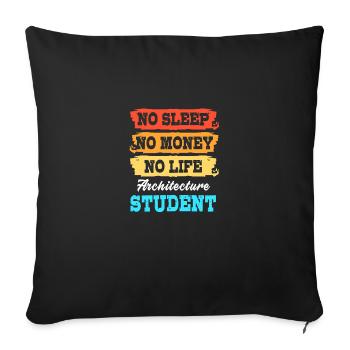 architecture - Coussin et housse de 45 x 45 cm - noir - Devant