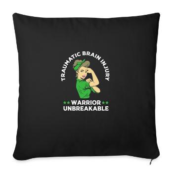 Traumatic brain injury - Sofa pillow with filling 45cm x 45cm - black - Front