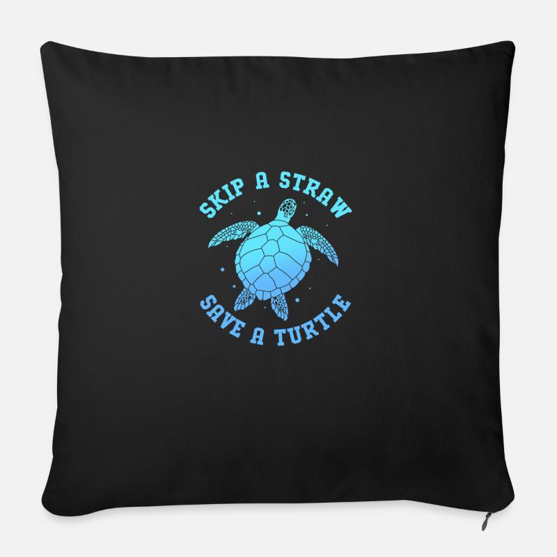 Aquariophile d’aquarium - Coussin et housse de 45 x 45 cm - noir