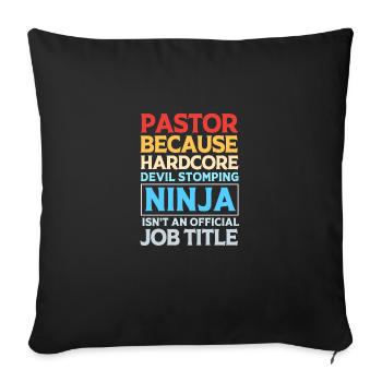 Pasteur - Coussin et housse de 45 x 45 cm - noir - Devant