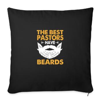 Pastor - Sofa pillow with filling 45cm x 45cm - black - Front