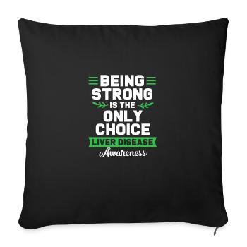 Liver disease - Sofa pillow with filling 45cm x 45cm - black - Front
