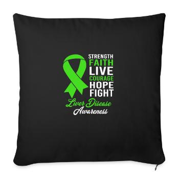 Liver disease - Sofa pillow with filling 45cm x 45cm - black - Front