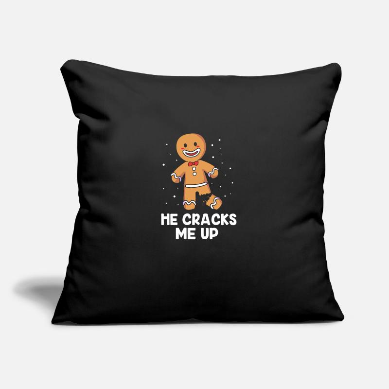 Gingerbread Man Gingerbread Heart Gingerbread Snacking Sofa pillow with filling 45cm x 45cm