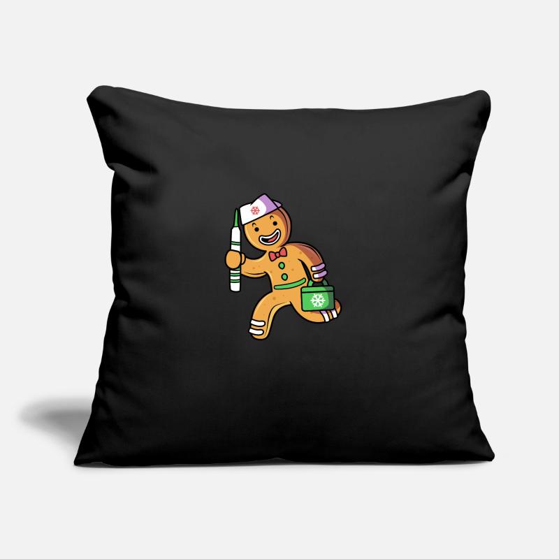 Gingerbread Man Gingerbread Heart Gingerbread Snacking Sofa pillow with filling 45cm x 45cm