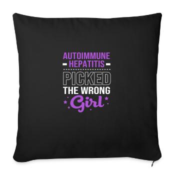 Autoimmune disease - Sofa pillow with filling 45cm x 45cm - black - Front