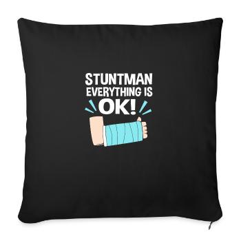 Broken Arm Bone Fracture - Sofa pillow with filling 45cm x 45cm - black - Front