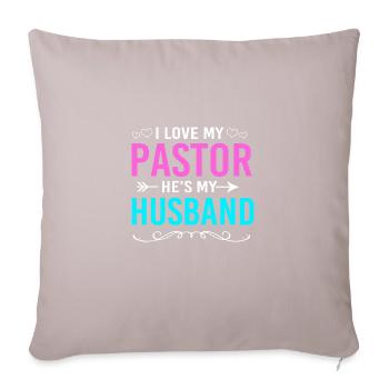 Pastor - Sofa pillow with filling 45cm x 45cm - light taupe - Front