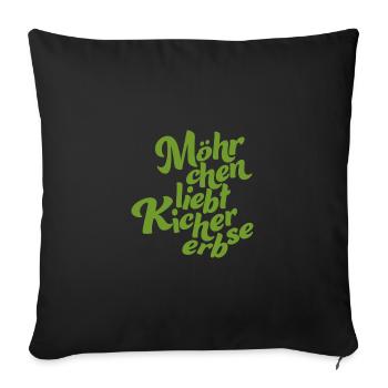 Logo without background green - Sofakissen mit Füllung 45 x 45 cm - Schwarz - Vorne