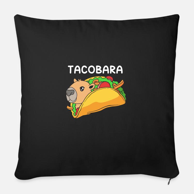 Capybara Taco - Sofakissen mit Füllung 45 x 45 cm - Schwarz