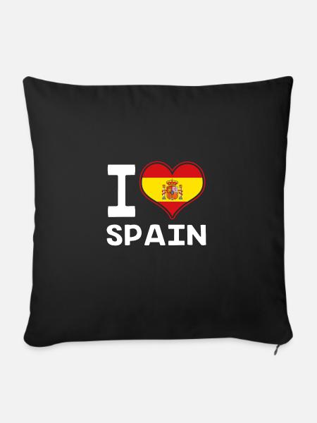 Spanien Spanisch - Sofakissen mit Füllung 45 x 45 cm - Schwarz
