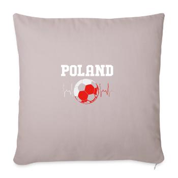 Polen Polnisch - Sofakissen mit Füllung 45 x 45 cm - helles Taupe - Vorne