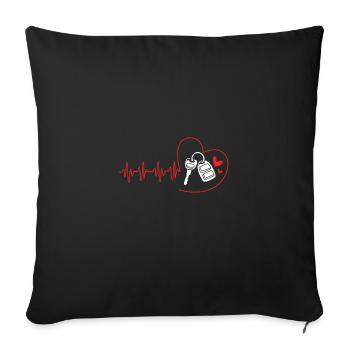 Automobiliste - Coussin et housse de 45 x 45 cm - noir - Devant