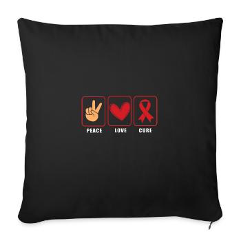 Hémophilie Hémophilie Hémophilie - Coussin et housse de 45 x 45 cm - noir - Devant