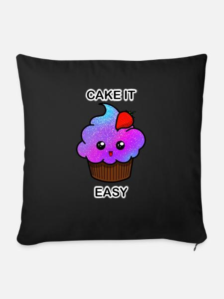 CAKE IT EASY - Sofakissen mit Füllung 45 x 45 cm - Schwarz