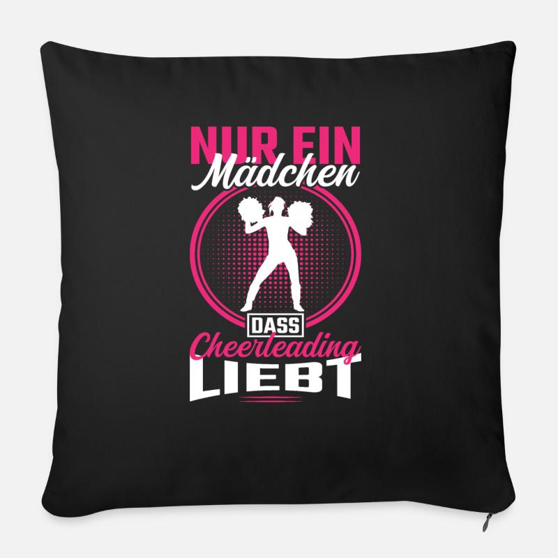 Cheerleading Cheerleaderin Nur ein Mädchen - Sofakissen mit Füllung 45 x 45 cm - Schwarz