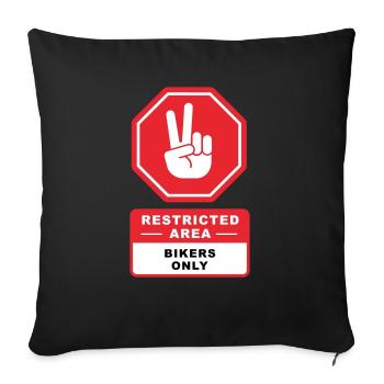 Biker - Sofakissen mit Füllung 45 x 45 cm - Schwarz - Vorne
